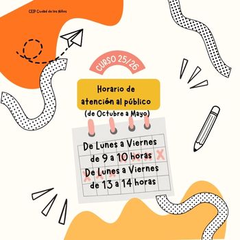 Horario atención al público 25/26